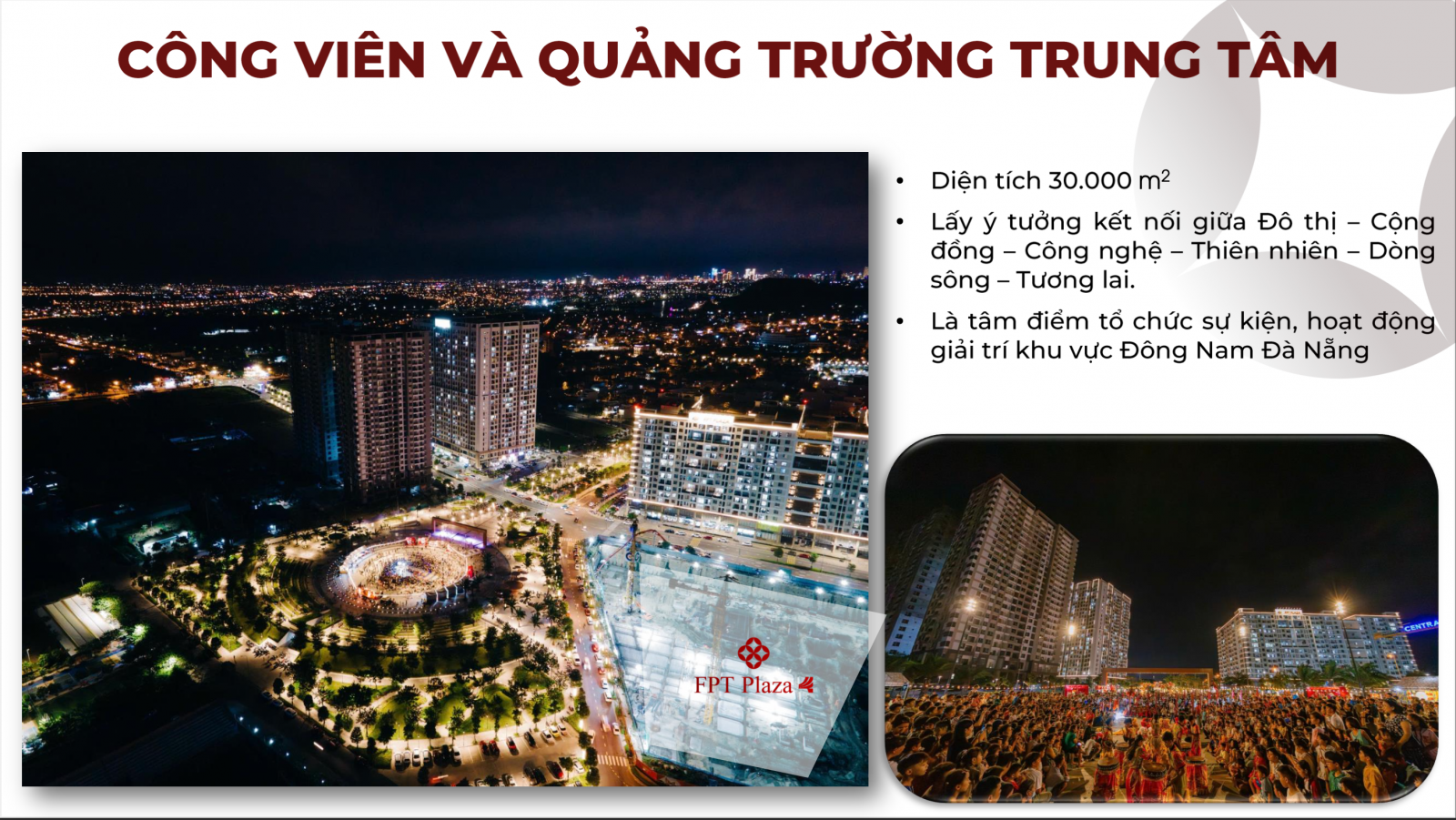 công viên và quảng trường trung tâm FPT city