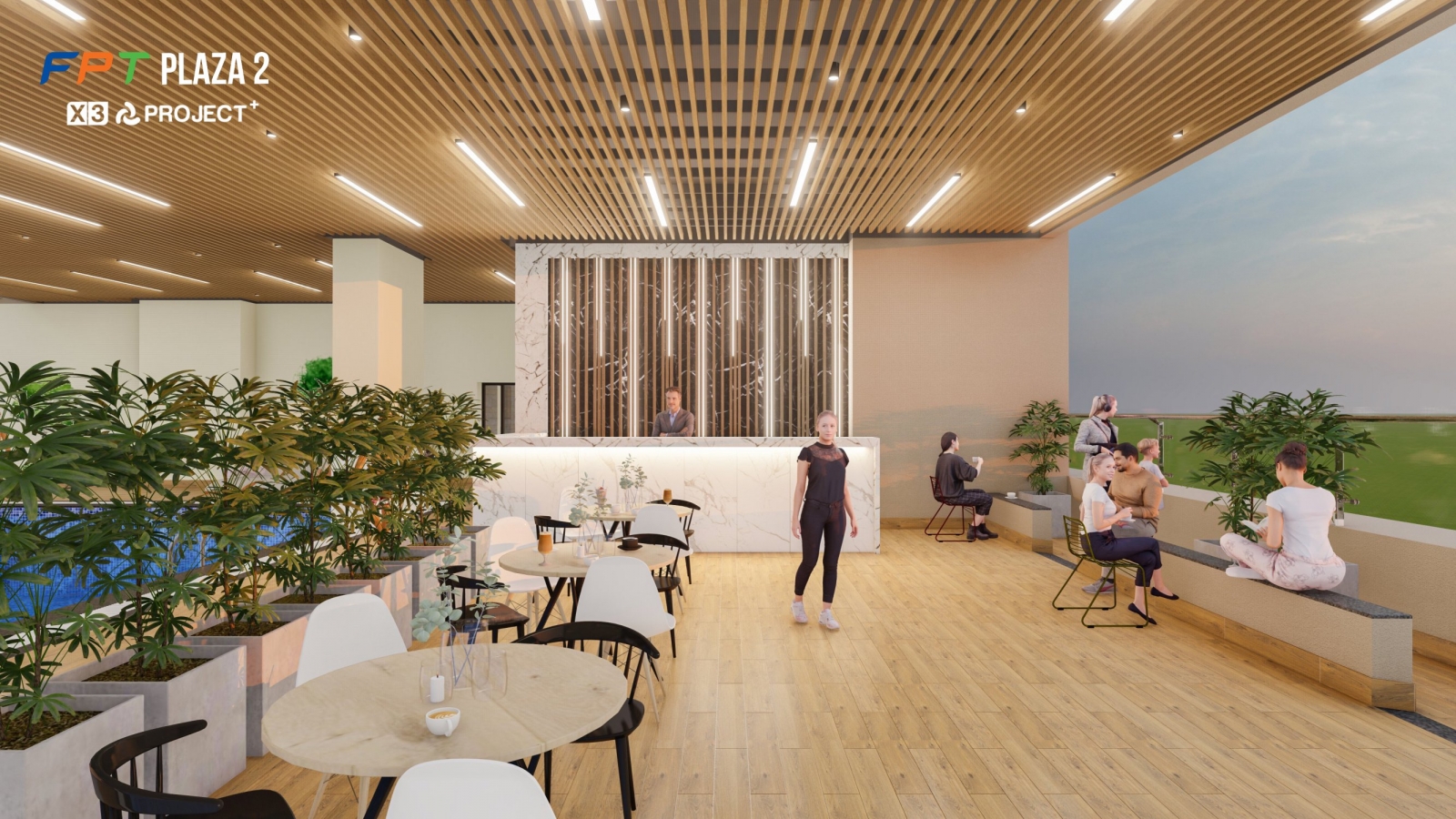 phoi canh khong gian sinh hoạt chung fpt plaza 2