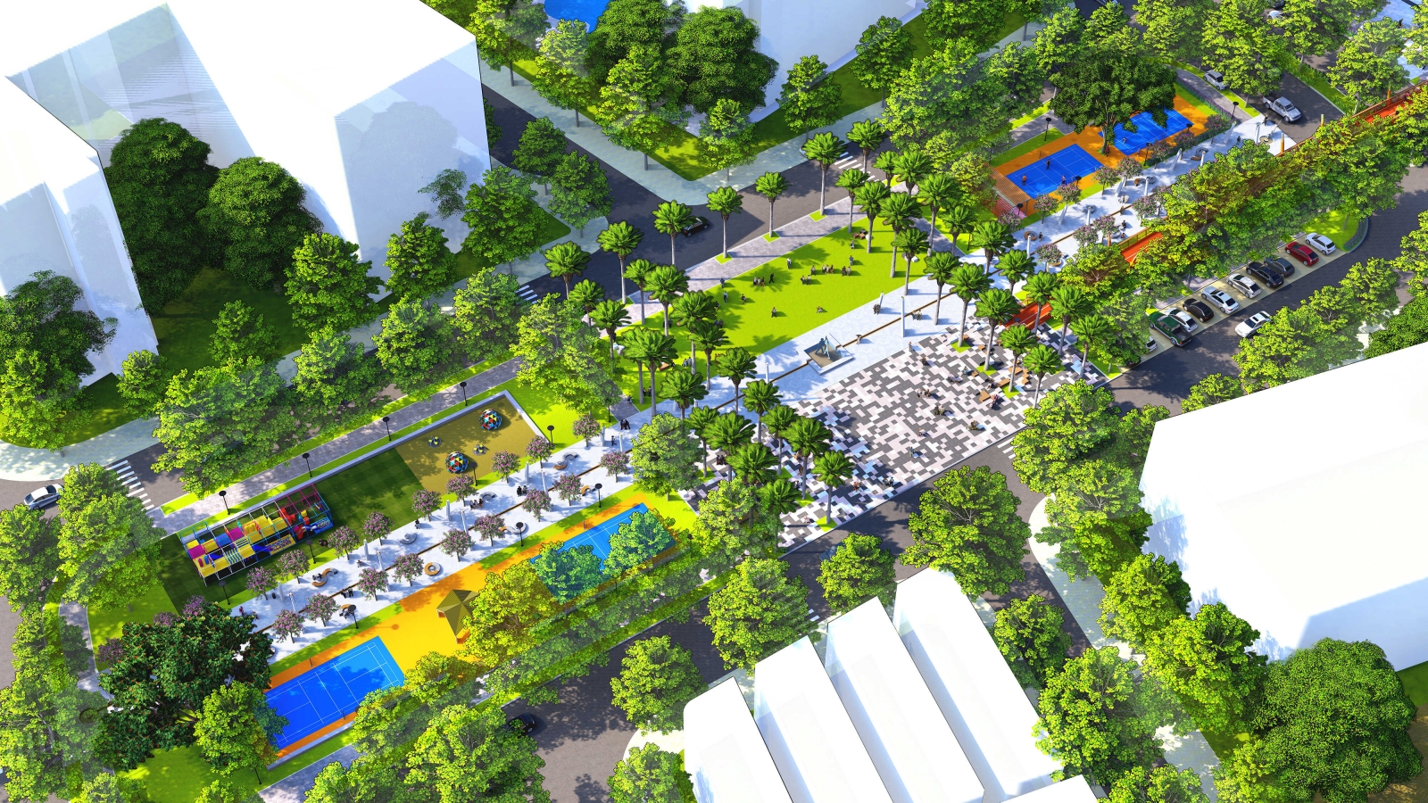 Công viên trung tâm dự án fpt plaza 2 