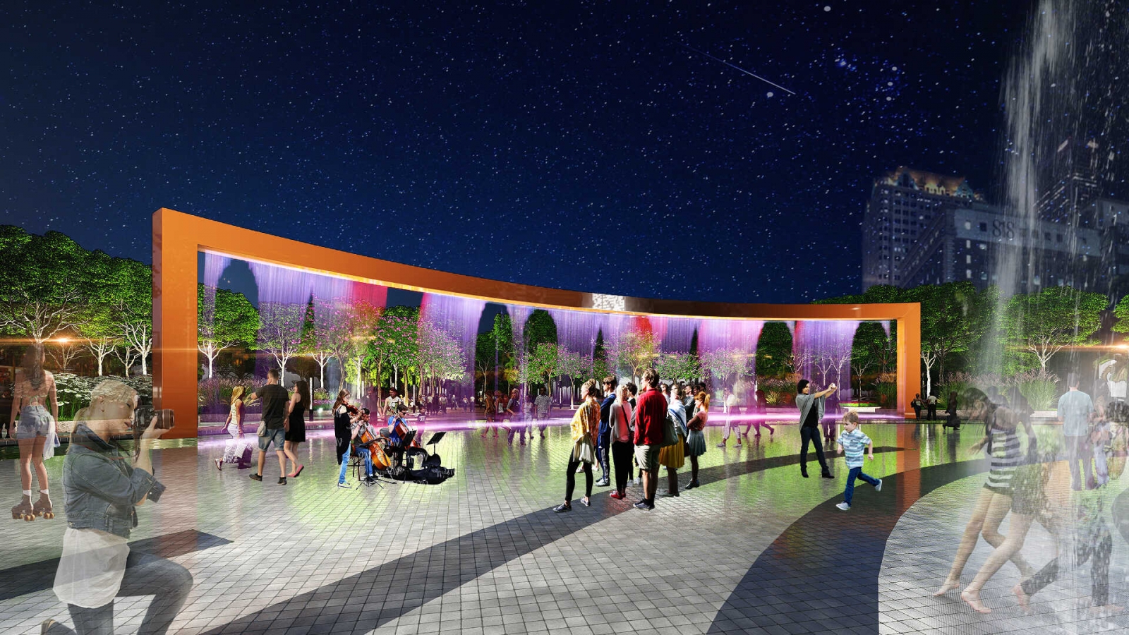 công viên ánh sáng trung tâm dự án fpt plaza 2