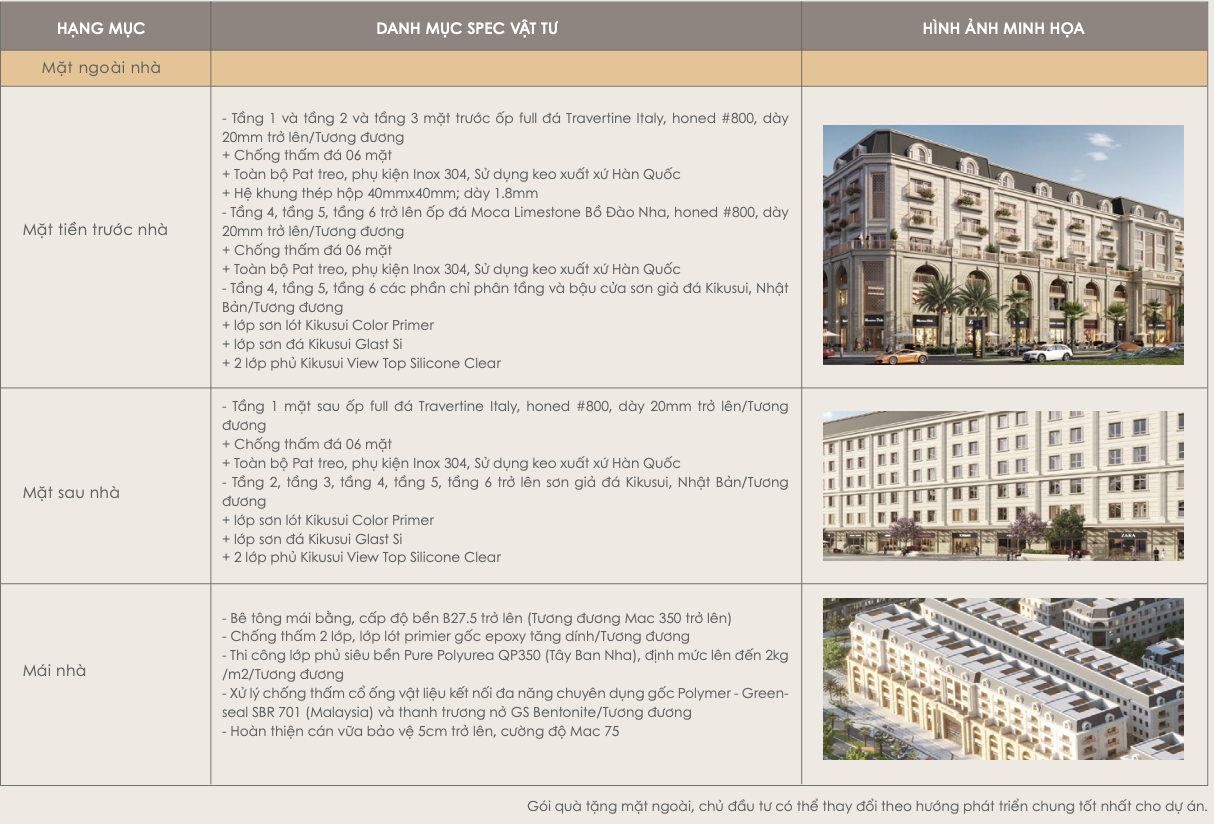 vat lieu hoan thien regal legend
