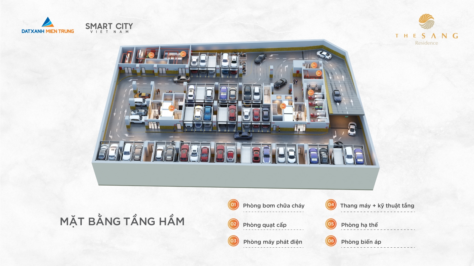 mat bang tang ham the sang residence